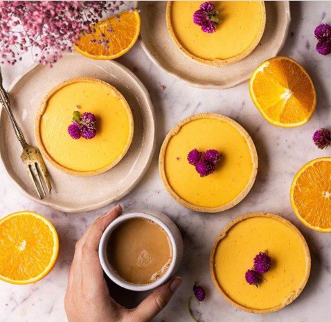 A lot of desserts on table