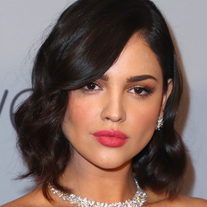 a lady with short hair