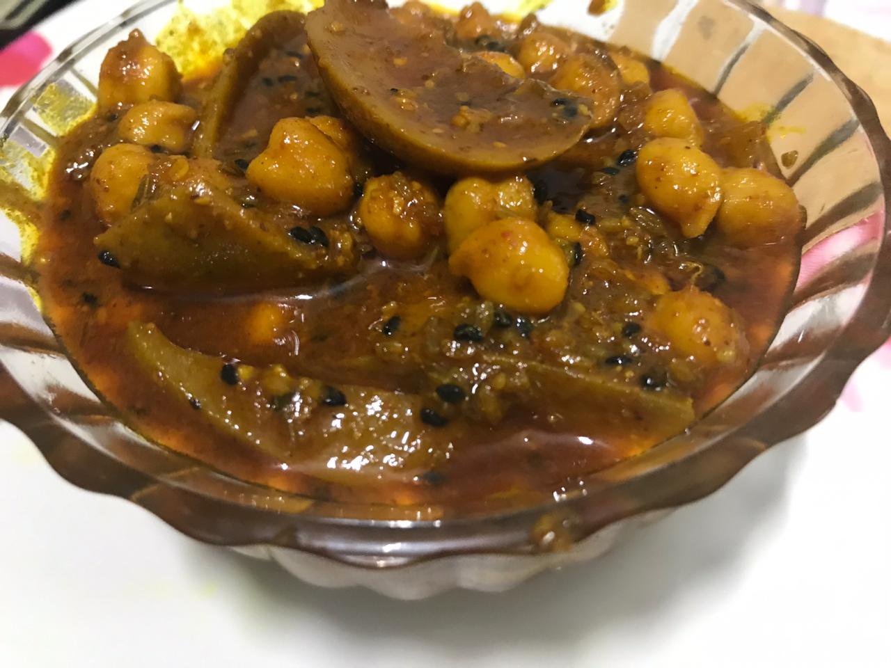 Kairi Chhole Pickle (Green Mango-Chickpea Pickle)