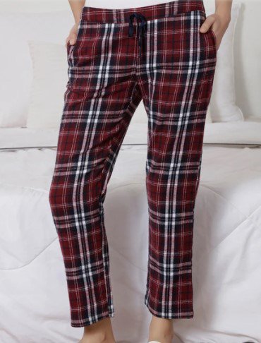 red and black checked pajamas