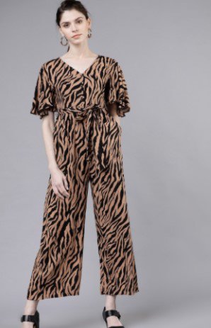 leopard-print jumpsuit