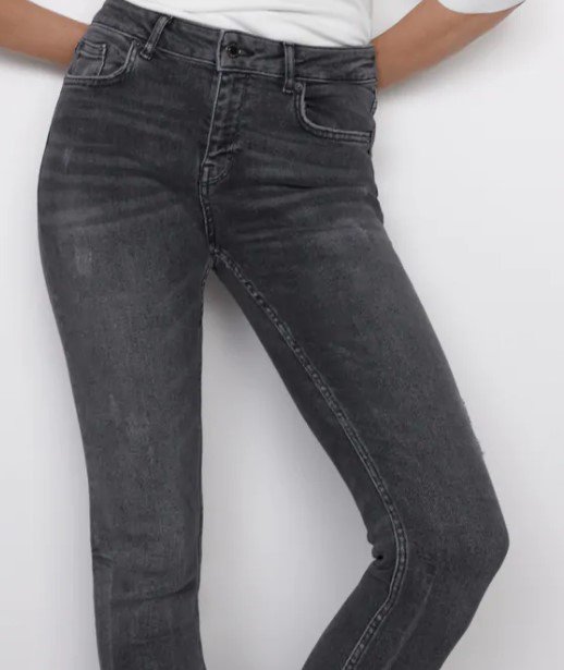 Dark-wash ripped jeans